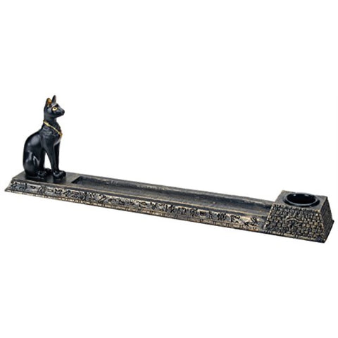 Egyptian Bastet Incense Holder Egypt Cat Aroma Scent Collectible