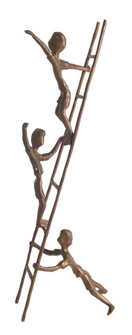 Danya B. ZD5792S Contemporary Metal Art Yoga Home Decor - Female in Yoga Tree Pose - Bronze Sculpture