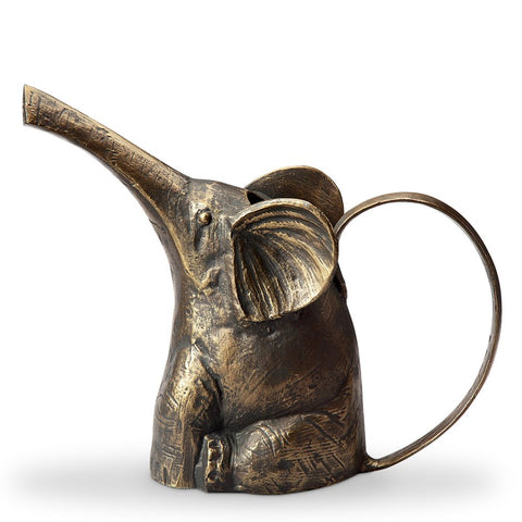 SPI Home Cast Aluminum Bronze Finish Elephant Watering Can