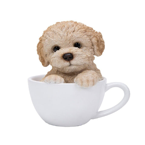 Pacific Giftware Adorable Teacup Pet Pals Puppy Collectible Figurine 5.75 Inches (Poodle)