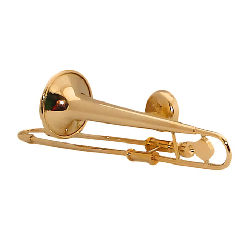 Gold Trombone Miniature Replica Magnet, Size 3 inch