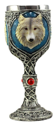 Pacific Giftware Lone Wolf Celtic Magic 7oz Wine Chalice Goblet
