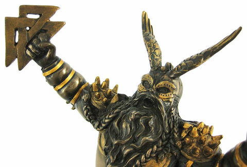 Norse God Odin Bronze Finish Statue Pagan Viking