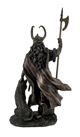 Zeckos Bronze Finish Loki Norse God of Mischief Resin Statue Sculpture 13.75 Inches High