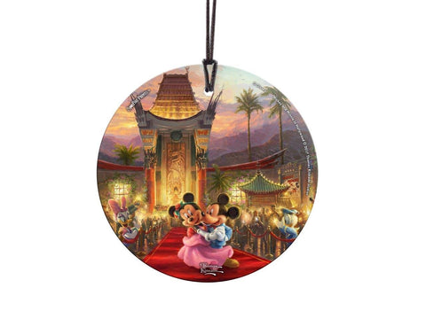 Mickey and Minnie Mouse in Hollywood 3.5” Starfire Prints Hanging Glass Print Accessory