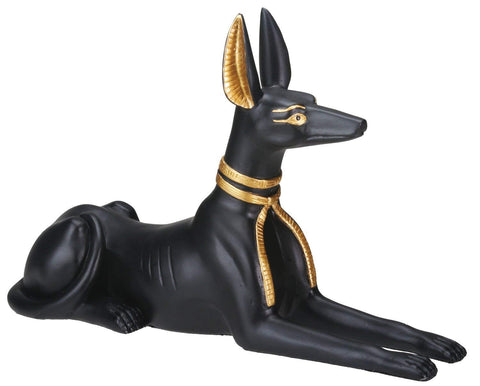 Egyptian Large Sitting Anubis Dog Statue