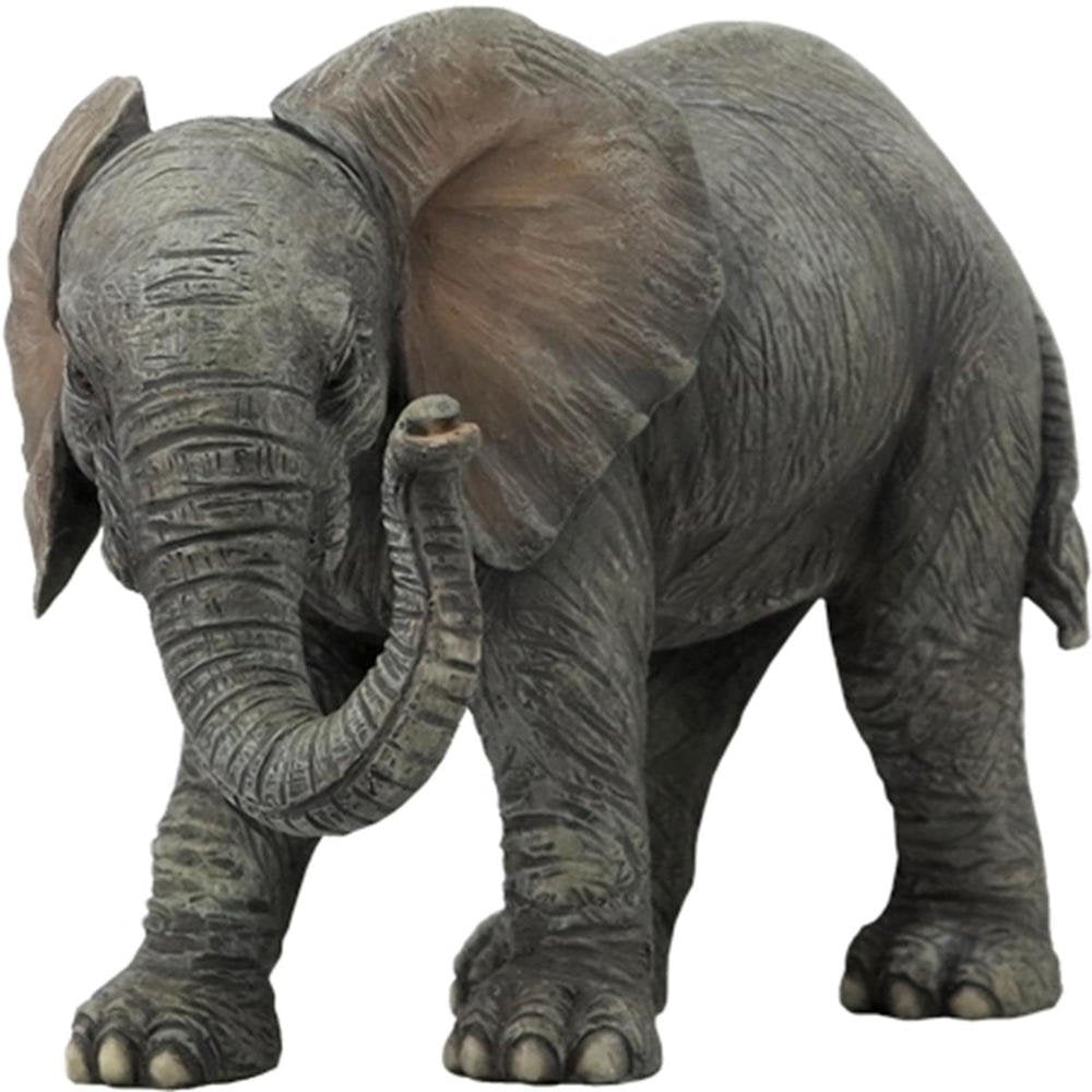US 5.75 Inch Baby Elephant Standing Decorative Statue Figurine, Gray