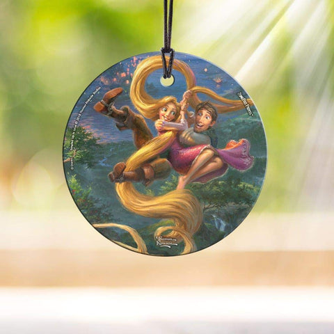 Disney – Tangled – Rapunzel – Tangled Up in Love - 3.5” Starfire Prints Hanging Glass Print Accessory – Light Catching Hanging Accessory – Ideal for Gifting and Collecting