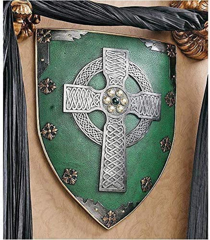 Pacific Giftware Celtic Cross Warriors Faith Shield Wall Sculpture Decor
