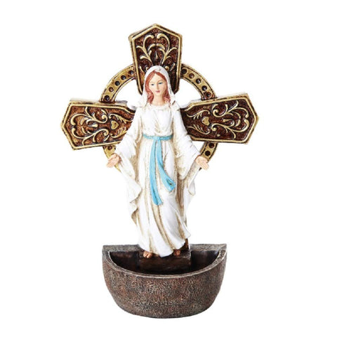 DIVINITY COLLECTION Crucifix Holy Font Figurine