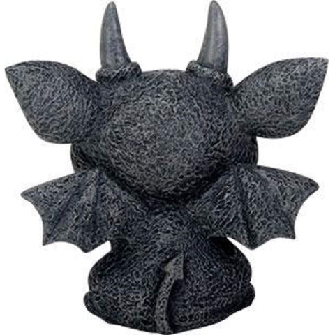 SUMMIT COLLECTION 3.25 Inch Medieval Dark Grey Winged Gothic Gargoyle Guardian Bast Desk and Shelf Decoration