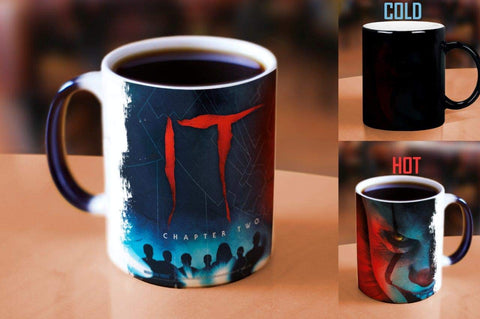 Morphing Mugs IT Chapter Two – Sewer Lines – Pennywise The Dancing Clown - One 11 oz Color Changing Heat Sensitive Ceramic Mug – Image Revealed When HOT Liquid Is Added!