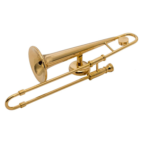 Gold Trombone Miniature Replica Magnet, Size 3 inch