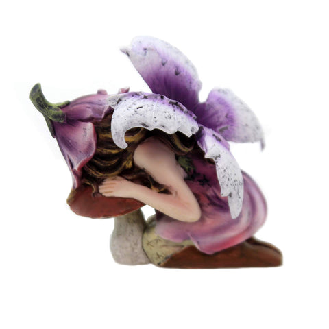 Pacific Giftware Fairy Garden Flower Fairy with Toadstool and Snail Decorative Mini Garden of Enchantment Figurine 3 Inch