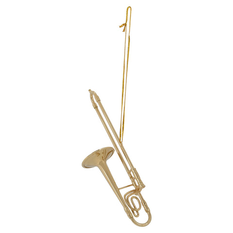 Broadway Gifts Co Gold Tone Trombone Instrument 5 inch Brass Hanging Ornament