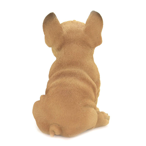 Pacific Giftware French Bulldog Puppy Statue Realistic Glass Eyes