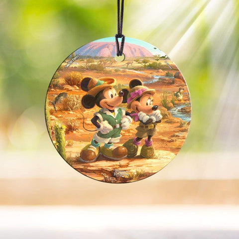 Mickey and Minnie Mouse in Hollywood 3.5” Starfire Prints Hanging Glass Print Accessory
