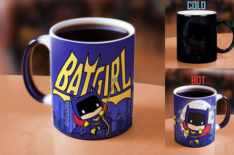 Morphing Mugs DC Comics - Batwoman - Chibi Cartoon - Justice League - 11 oz Heat Sensitive Mug – Ceramic Color Changing Coffee Tea Mug