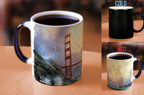 Morphing Mugs Thomas Kinkade - London - England United Kingdom - One 11 oz Color Changing Heat Sensitive Ceramic Mug – Image Revealed When HOT Liquid Is Added!