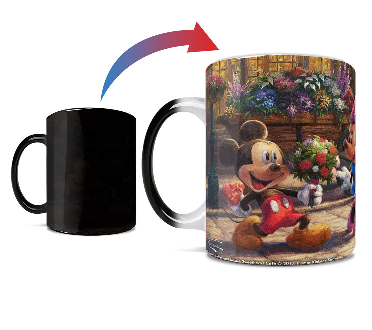 Morphing Mugs Disney – Mickey and Minnie Mouse – Central Park - Thomas Kinkade - One 11 oz Color Changing Heat Sensitive Ceramic Mug – Image Revealed When HOT Liquid Is Added!