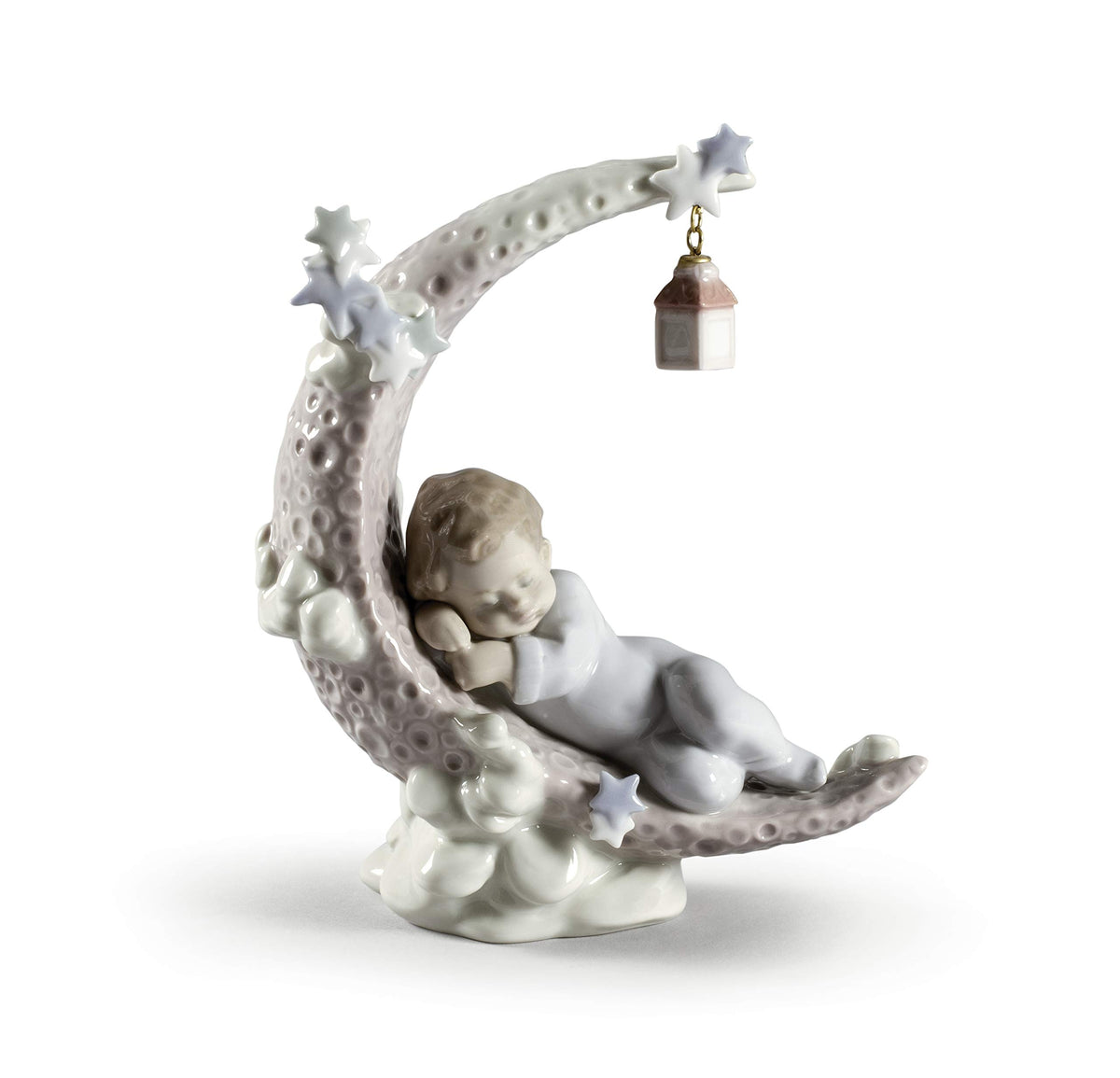 LLADRÓ Heavenly Slumber Boy Figurine. Porcelain Baby Figure.