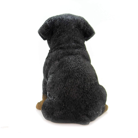 Pacific Giftware PT Realistic Look Black and Tan Rottweiler Puppy Dog Home Decorative Resin Figurine