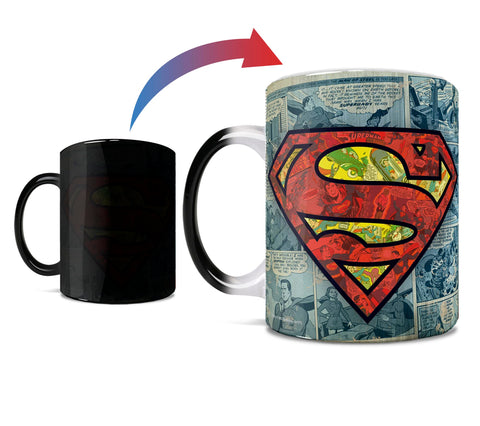 Morphing Mugs DC Comics Justice League (Superman) Ceramic Mug, Black