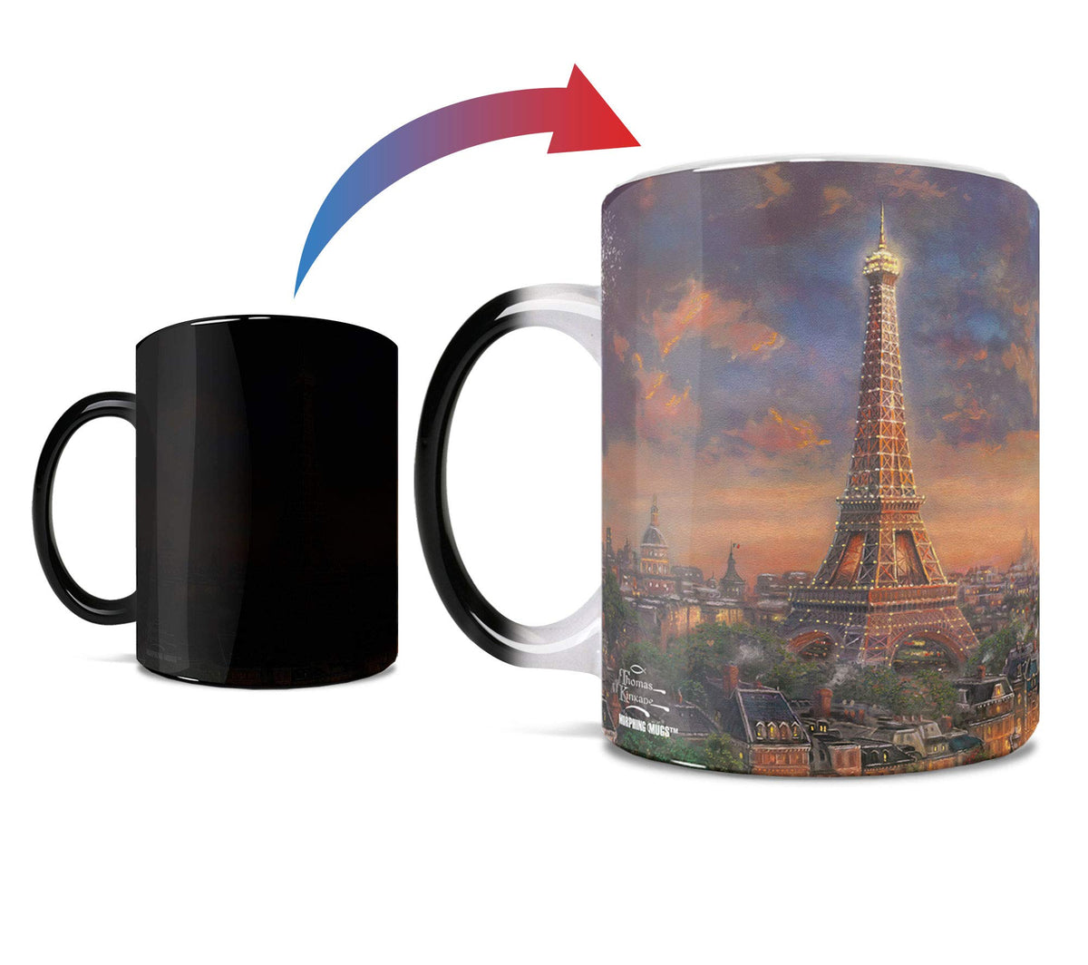 Morphing Mugs Thomas Kinkade - London - England United Kingdom - One 11 oz Color Changing Heat Sensitive Ceramic Mug – Image Revealed When HOT Liquid Is Added!