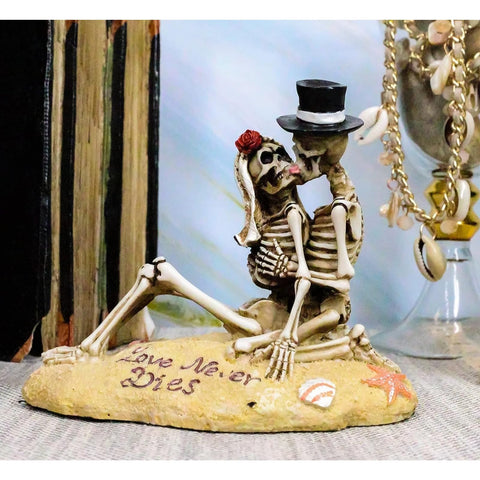 SUMMIT COLLECTION Beach Lovers - Love Never Dies Collectible Skeleton Themed Figurine