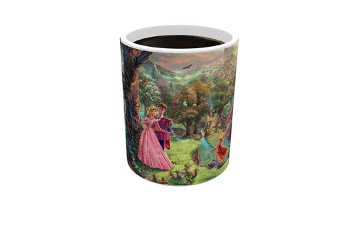 Morphing Mugs Disney - Sleeping Beauty - Dancing in the Forest - Thomas Kinkade - One 11 oz Color Changing Heat Sensitive Ceramic Mug – Image Revealed When HOT Liquid Is Added!