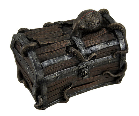 Veronese Design Octopus Escape Decorative Deep Sea Treasure Chest Trinket Box