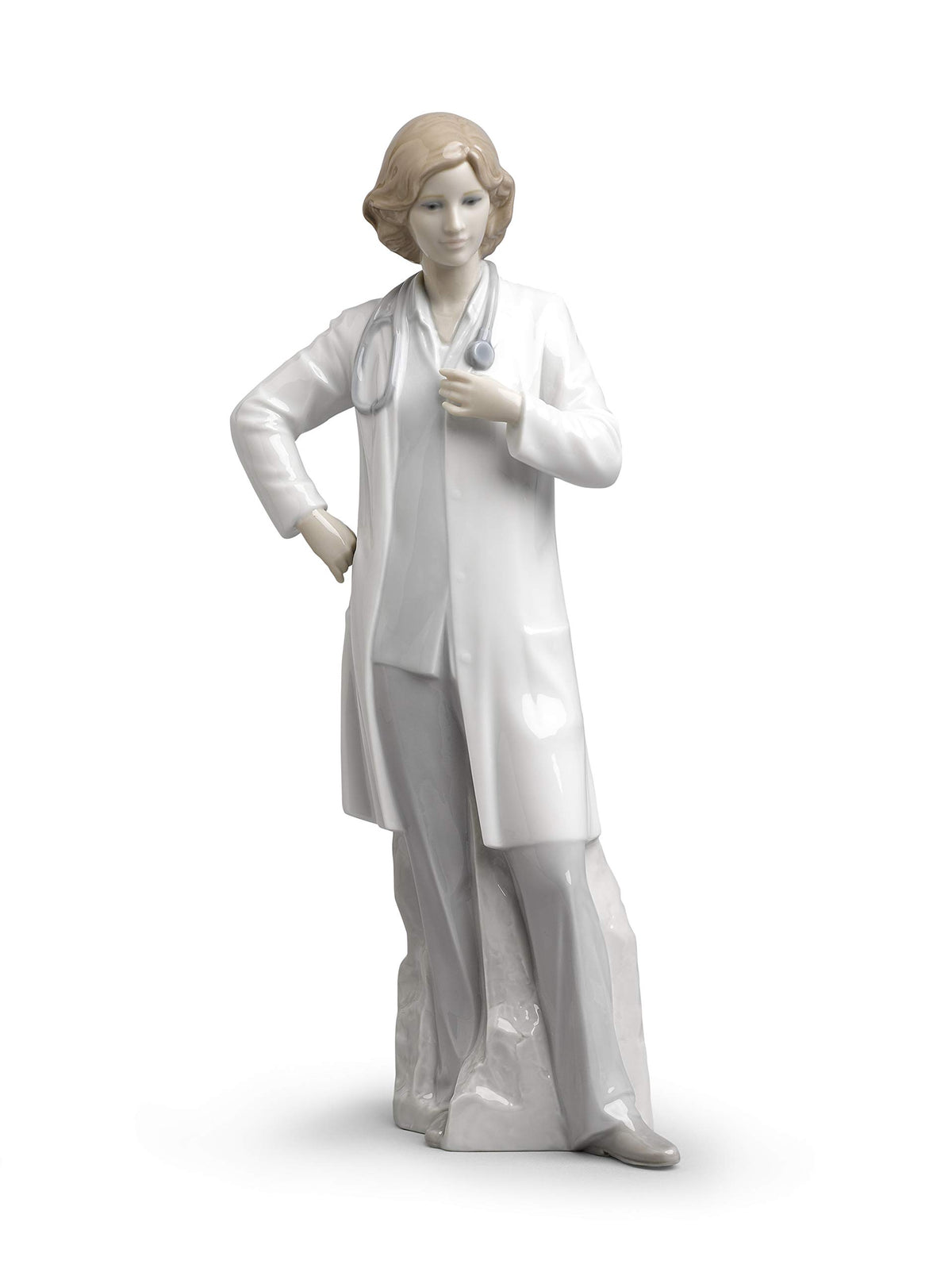 LLADRÓ Female Doctor Figurine. Porcelain Doctor Figure.