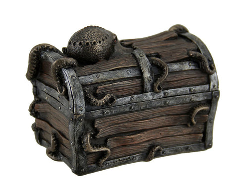 Veronese Design Octopus Escape Decorative Deep Sea Treasure Chest Trinket Box