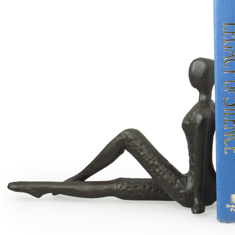 Danya B. ZI11217 Contemporary 2 Piece Ladies Stretching Cast Iron Metal Art Bookend Set