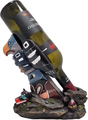 DWK Animal Decorative Table Top Wine Bottle Holder | Home Bar Decor | Wine Accessories for a Wine Bar | Kitchen Organization | Great Gifts for Her (Totem Bird)