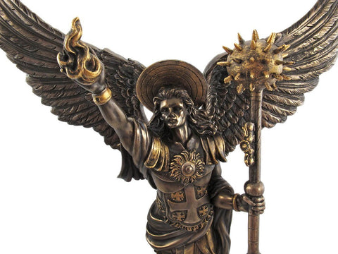 Pacific Giftware PTC 12.75 Inch Archangel Uriel with Spear Religious Resin Statue Figurine