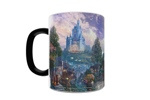 Morphing Mugs Disney - Cinderella - Wishes Upon a Dream - Thomas Kinkade - One 11 oz Color Changing Heat Sensitive Ceramic Mug – Image Revealed When HOT Liquid Is Added!