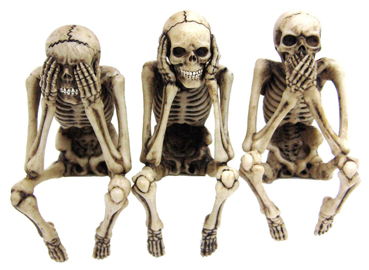 Pacific Giftware PTC 3.75 Inch See, Speak and Hear No Evil Shelf Sitters Statue Figurine