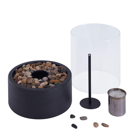 Danya B. Indoor/Outdoor Portable Tabletop Fire Pit – Clean-Burning Bio Ethanol Ventless Fireplace - Large