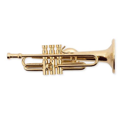 Gold Trumpet Miniature Replica Magnet, Size 2.5 inch