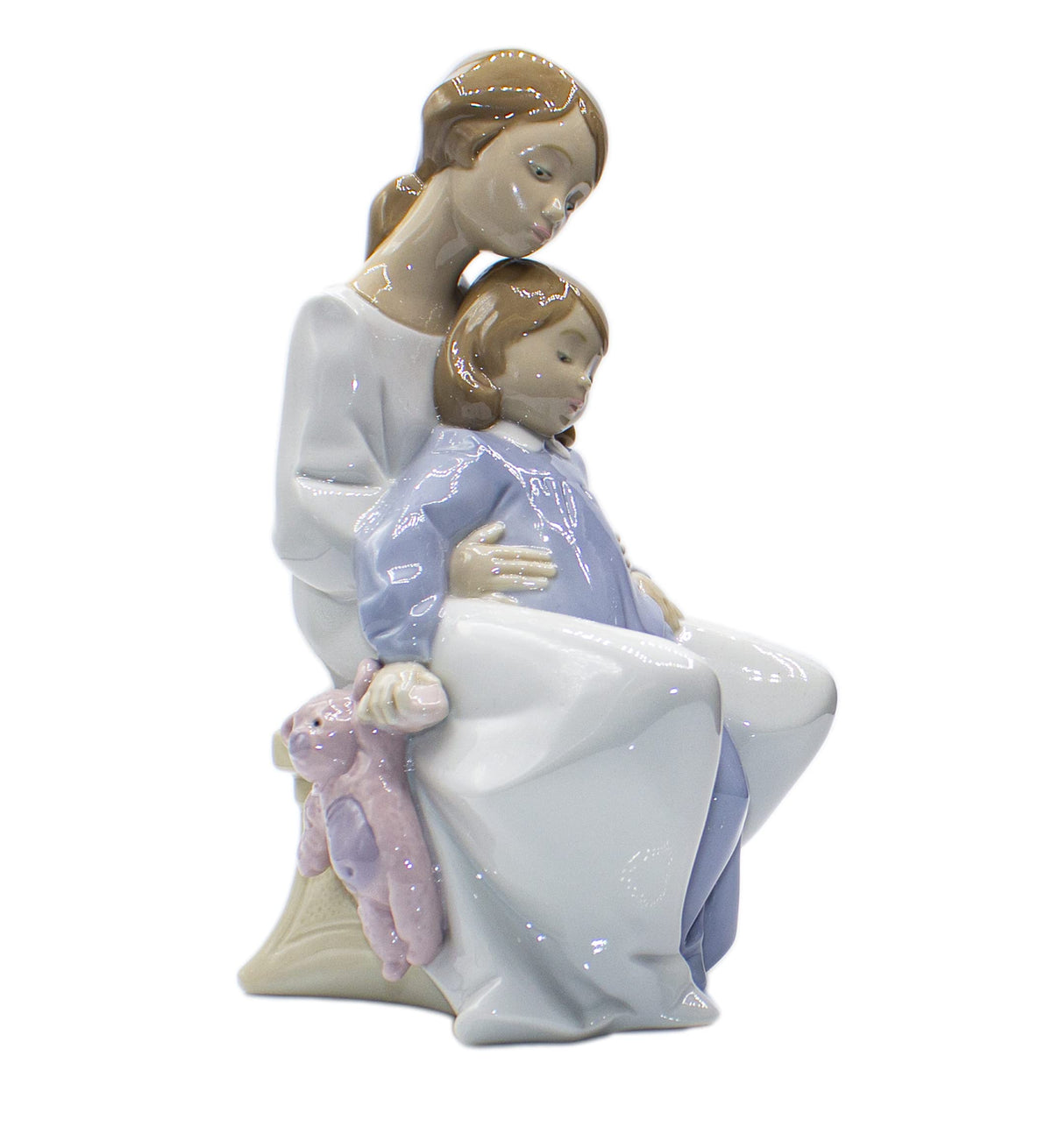 Lladro Nao Collectible Porcelain Figurine: A Moment with Mommy - 8 3/4 Tall - Mother and Daughter