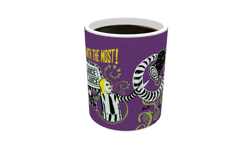 Morphing Mugs Beetlejuice - The Ghost with the Most - One 11 oz Color Changing Heat Sensitive Ceramic Mug – Image Revealed When HOT Liquid Is Added!