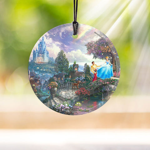 Disney – Cinderella – Dancing in The Starlight – 3.5” Starfire Prints Hanging Glass Print Accessory – Light Catching Hanging Accessory – Ideal for Gifting and Collecting