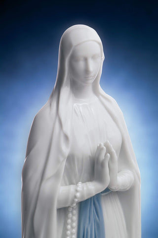 LLADRÓ Our Lady of Lourdes Figurine. Porcelain Our Lady of Lourdes Figure.