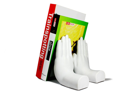 Danya B. Contemporary Accent Book Shelf Decor - Hands Sculpture Bookend Set of 2 (Gold)