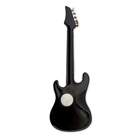 Black Electric Guitar Miniature Replica Magnet, Size 4 inch