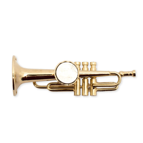 Gold Trumpet Miniature Replica Magnet, Size 2.5 inch