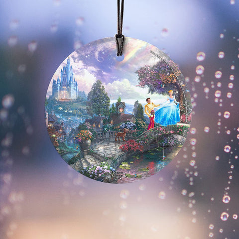 Disney – Cinderella – Dancing in The Starlight – 3.5” Starfire Prints Hanging Glass Print Accessory – Light Catching Hanging Accessory – Ideal for Gifting and Collecting