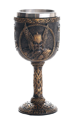 Pacific Giftware Norse Mythology Thor God of Thunder Wine Goblet Chalice Cup 7oz