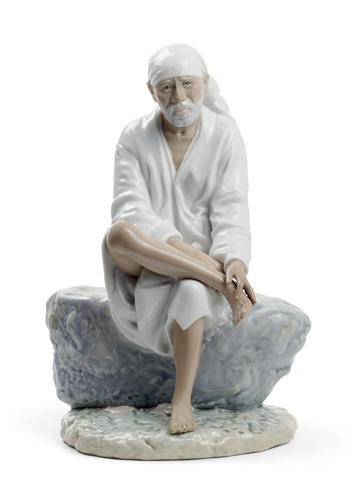 LLADRÓ Sai Baba Figurine. Porcelain Sai Baba Figure.